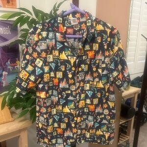 Disney Limited Edition Play in the Park Button-Up with Iconic Print